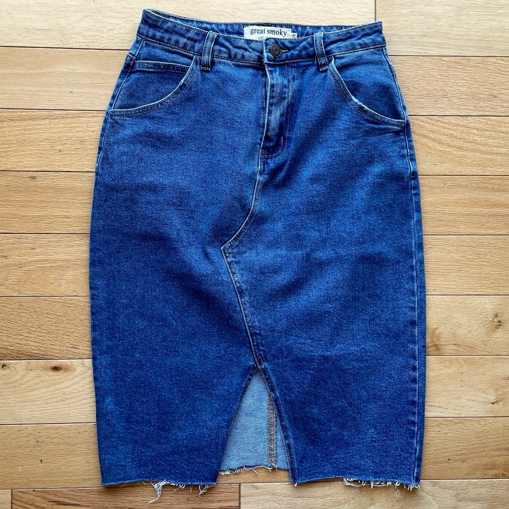 Denim Midi Skirt